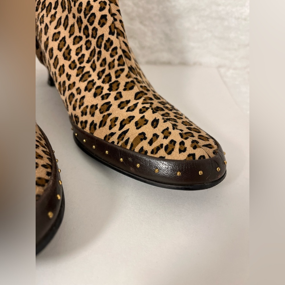 California Magdesians-80s/90s Vintage, USA, Leopard, Kitten Heel, Boot. Size-9N - Picture 10 of 11